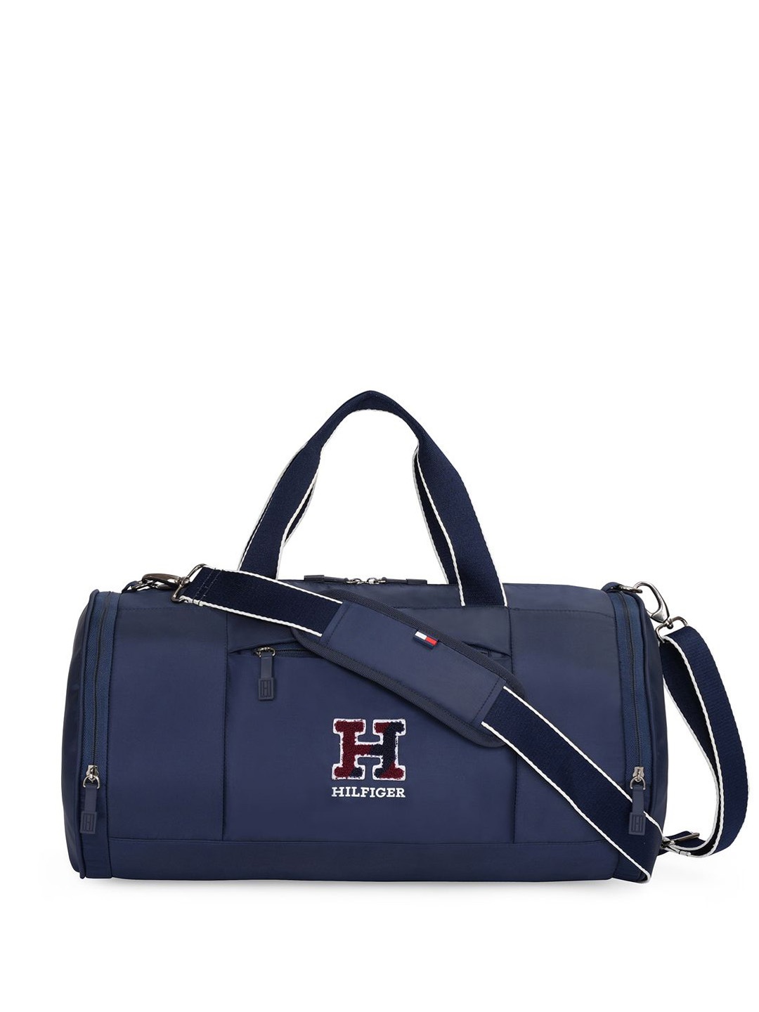 

Tommy Hilfiger Unisex Acoma Medium Foldable Sports or Gym Duffel Bag, Navy blue