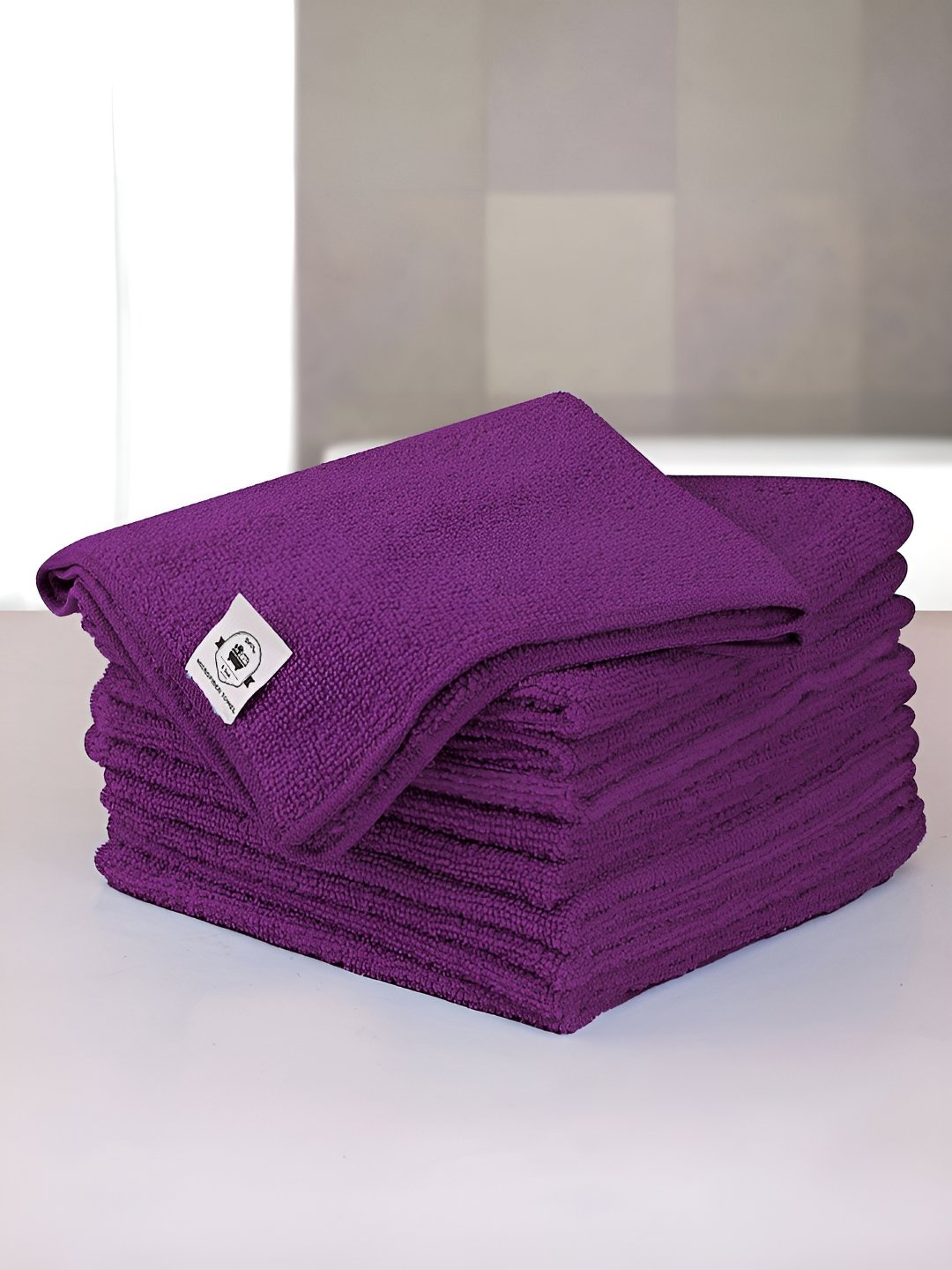 

LUXEHOME INTERNATIONAL Purple 10 Pieces Microfiber Cleaning Cloths