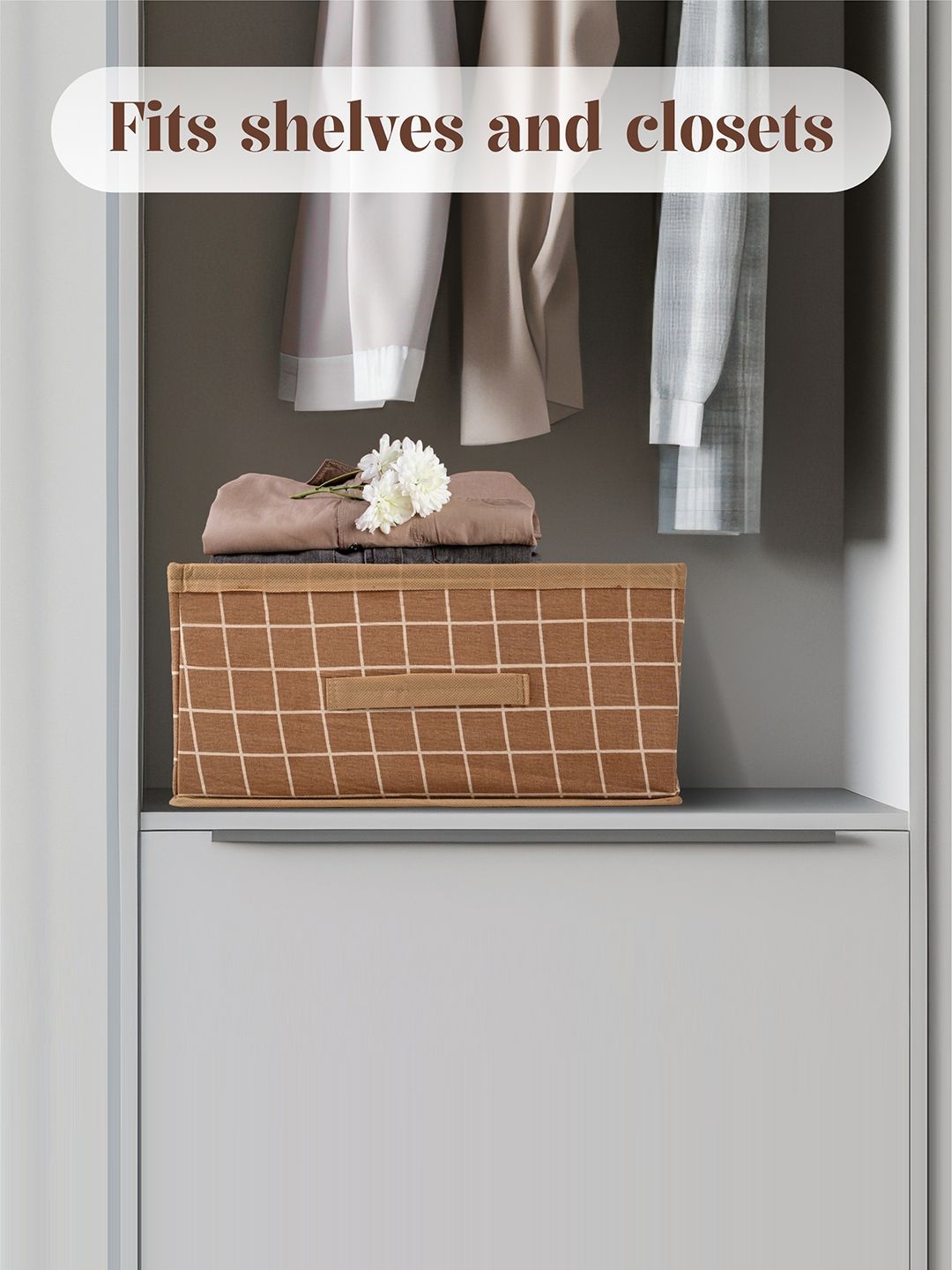 

Kuber Industries Beige Printed Multi-Utility Organisers