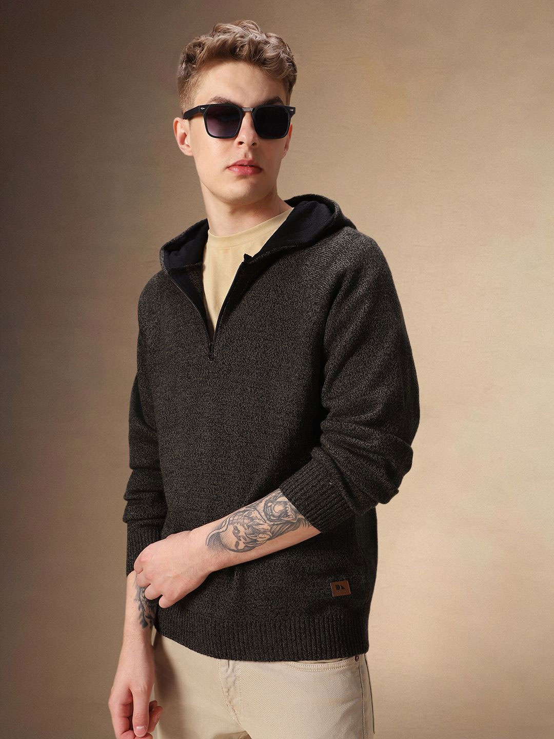 

Dennis Lingo Men Hood Pullover, Olive