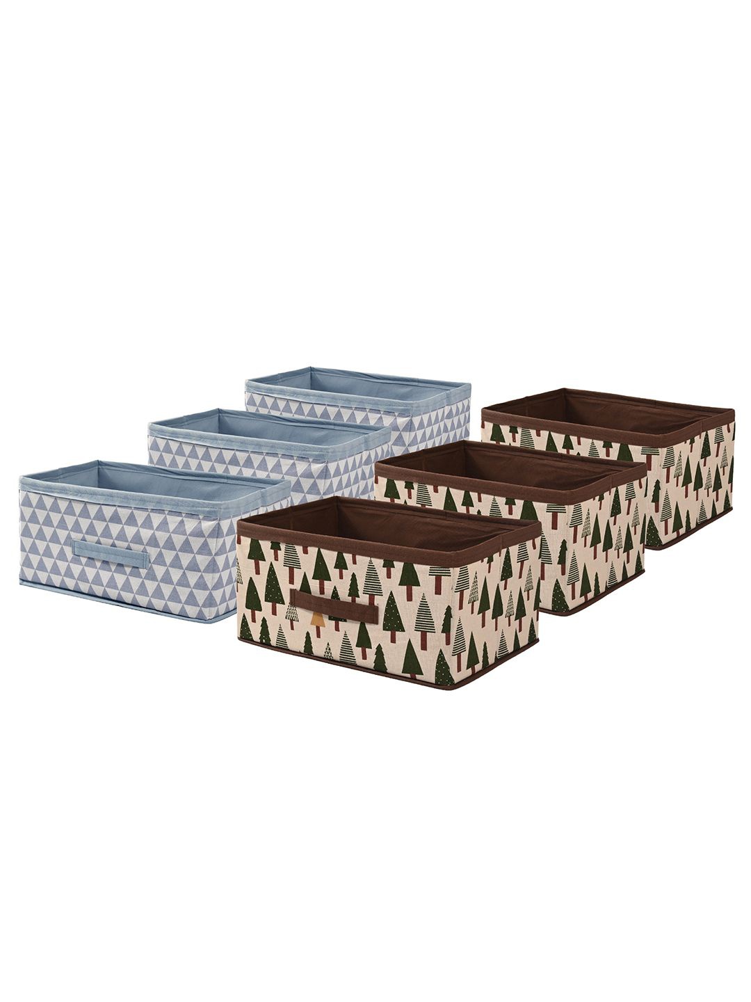 

Kuber Industries White 6 Pieces Printed Multi-Utility Organisers