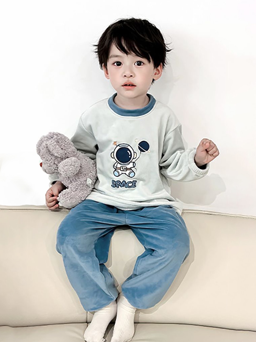 

StyleCast x Revolte Boys Printed T-shirt with Pyjamas, Blue