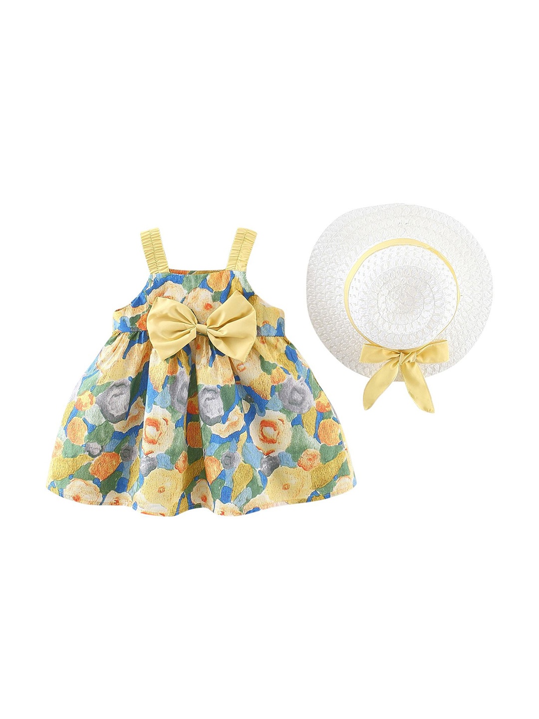 

StyleCast x Revolte Girls Floral Printed A-Line Dress, Yellow