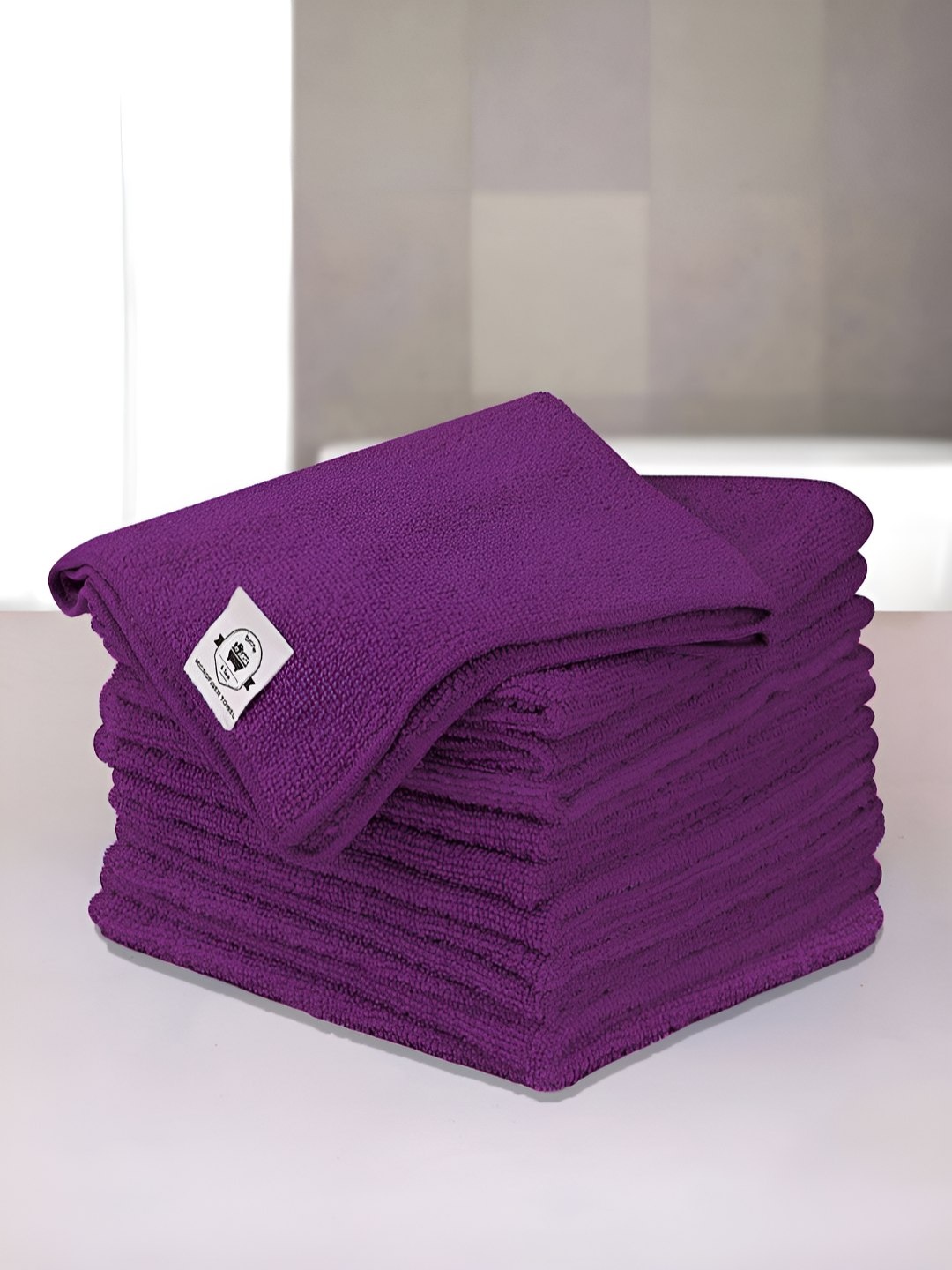 

LUXEHOME INTERNATIONAL Purple 12 Pieces Microfiber Cleaning Cloths