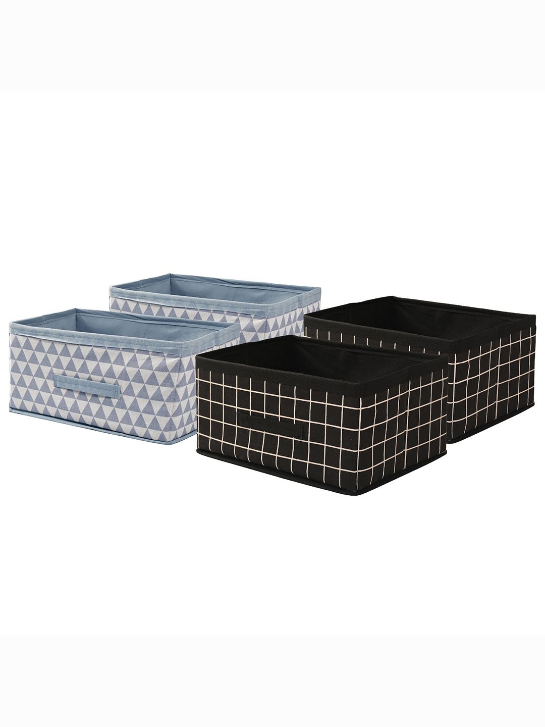 

Kuber Industries Black 4 Pieces Printed Multi-Utility Organisers