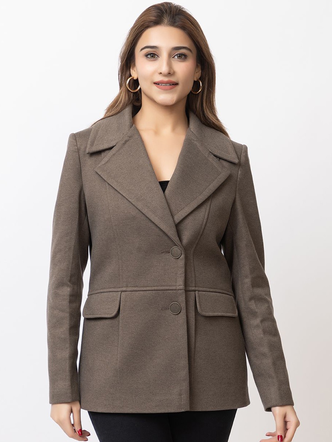 

ELEVEIGHT Single-Breasted Overcoat, Brown