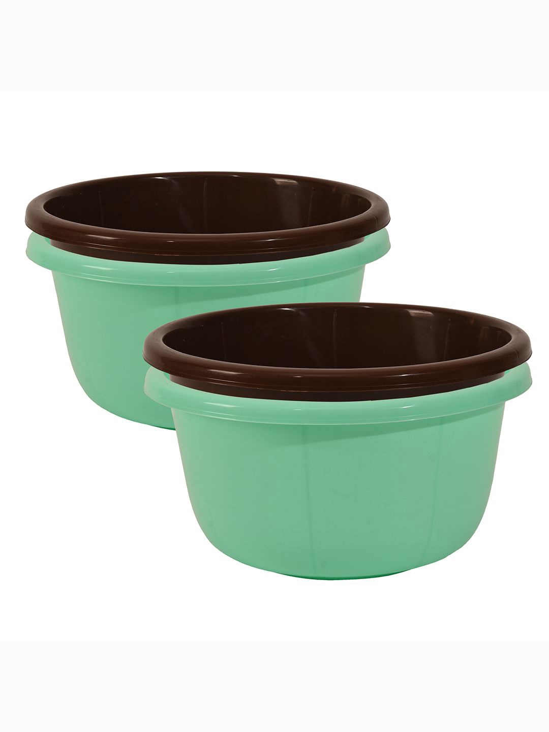 

Kuber Industries Brown & Green 4 Pieces Classic Matte Bath Tub