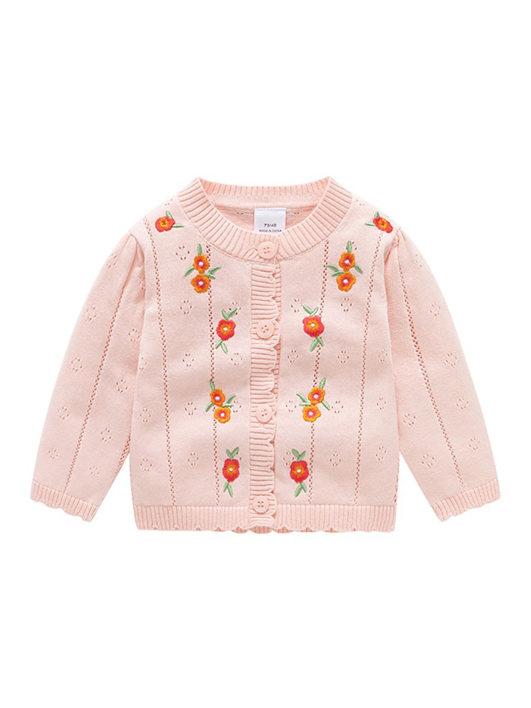 

StyleCast x Revolte Girls Floral Embroidered Long Sleeves Sweater, Pink