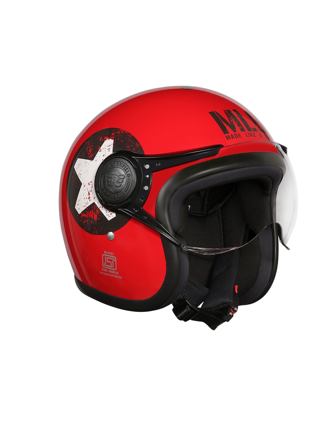 

Royal Enfield Jet Open Face MLG Helmet, Red