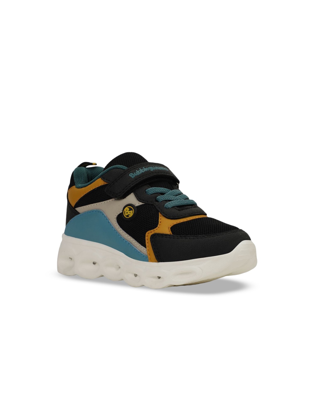 

Bubblegummers Boys Round Toe Velcro Sneakers, Black