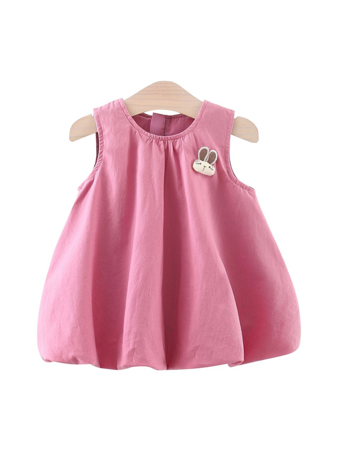 

StyleCast x Revolte Girl's Georgette Round Neck A-Line Dress, Pink