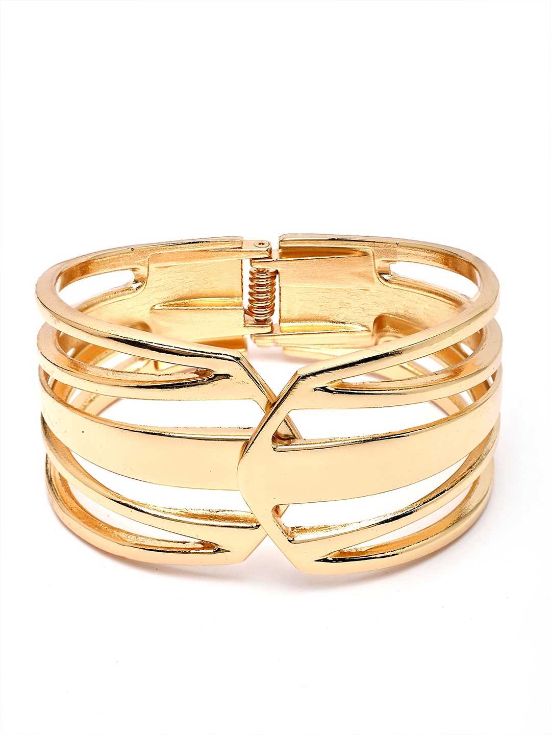 

Bohey by KARATCART Gold-Plated Stainless Steel Kada Bracelet