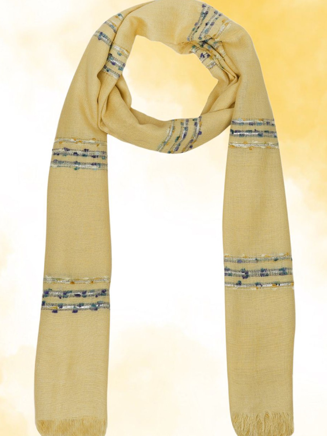 

Dupatta Bazaar Women Woven Design Stole, Yellow