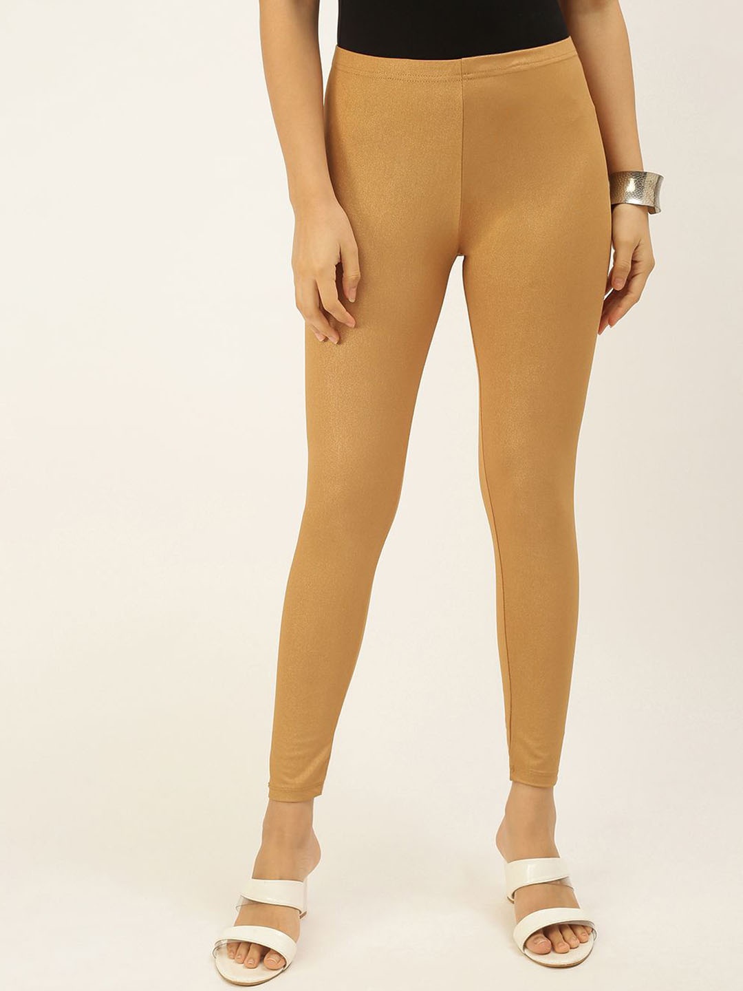 

De Moza Ankle Length Casual Leggings, Beige