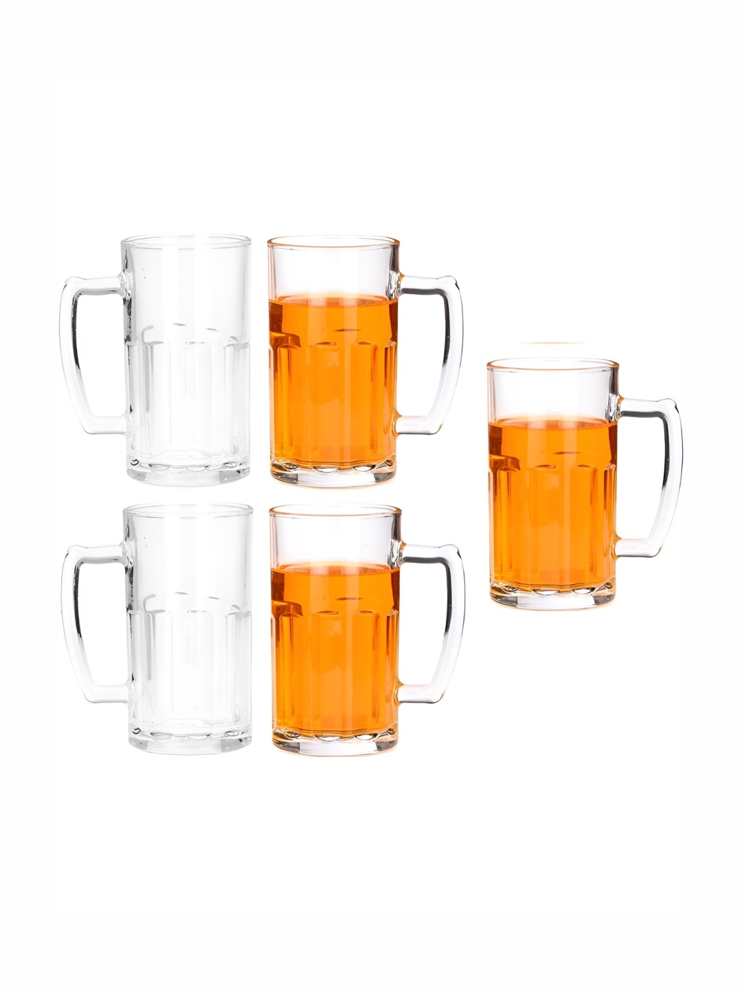 

1ST TIME Unisex Transparent 5 Pieces Beer Glass 600 ml
