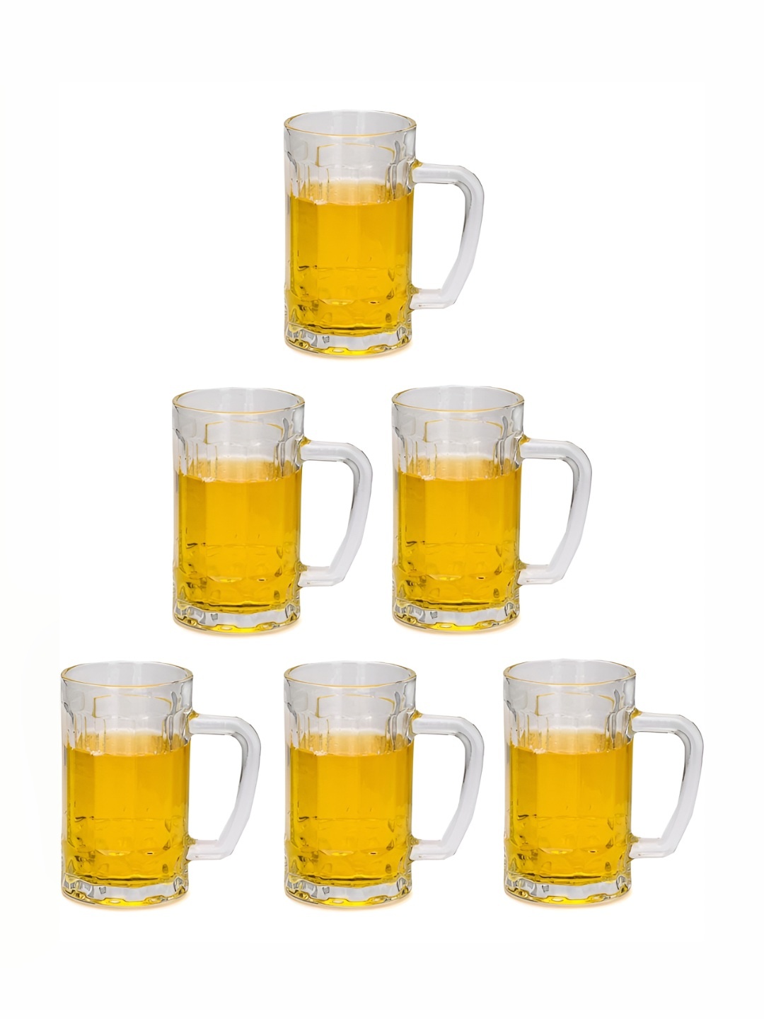 

1ST TIME Unisex Transparent 6 Pieces Beer Glass 400 ml