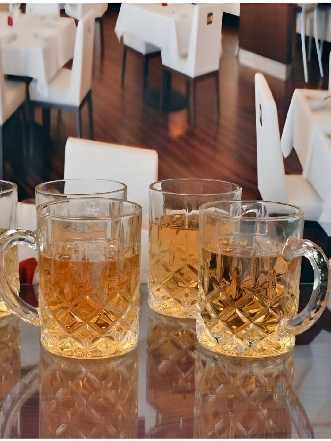 

1ST TIME Transparent 6 Pieces Glass Dishwasher Safe Bar Glasses
