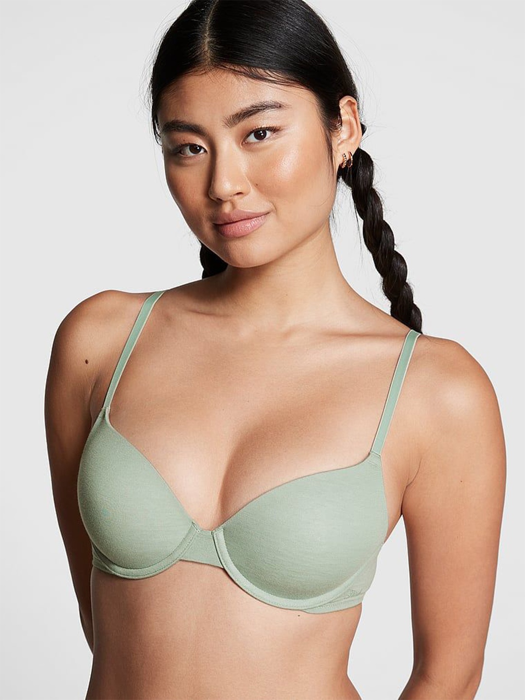 

Victoria's Secret Women Full Coverage Underwired Lightly Padded T-Shirt Bra, Green