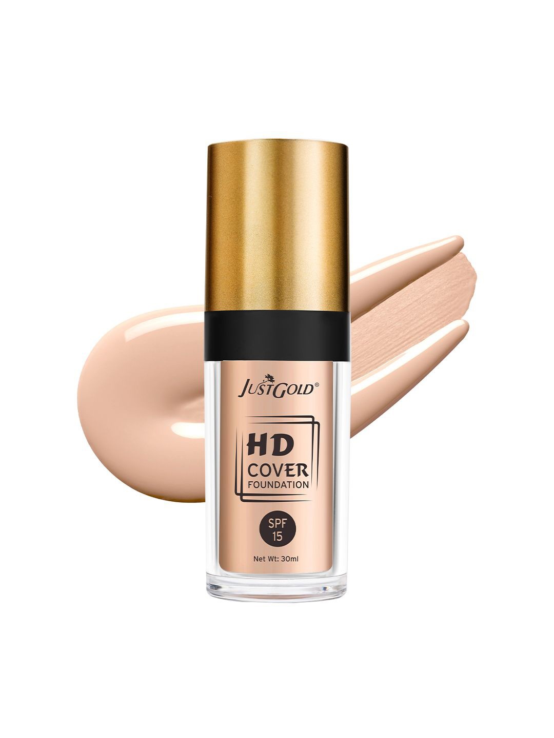 

JUSTGOLD HD Cover Satin Finish SPF 15 Foundation - 30 ml - Kulfi 2.5, Beige