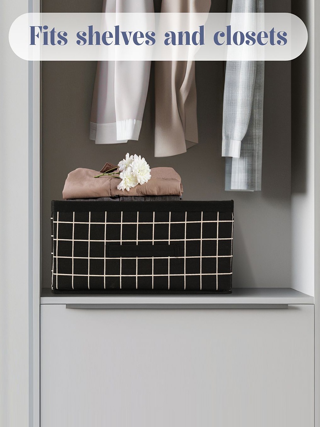 

Kuber Industries Black 3 Pieces Printed Drawer Organisers