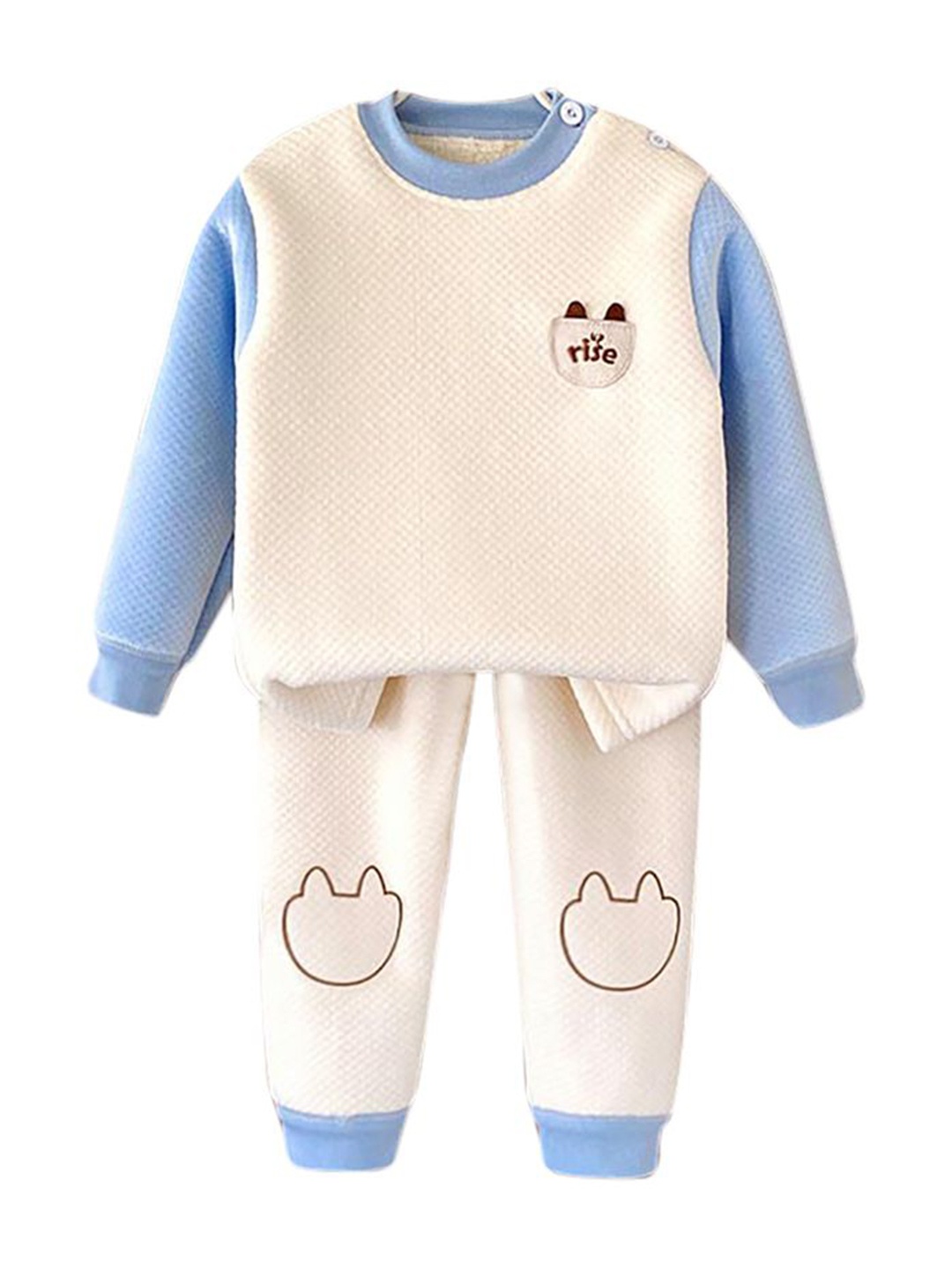 

StyleCast x Revolte Boys Self Design Sweatshirt with Joggers, Blue
