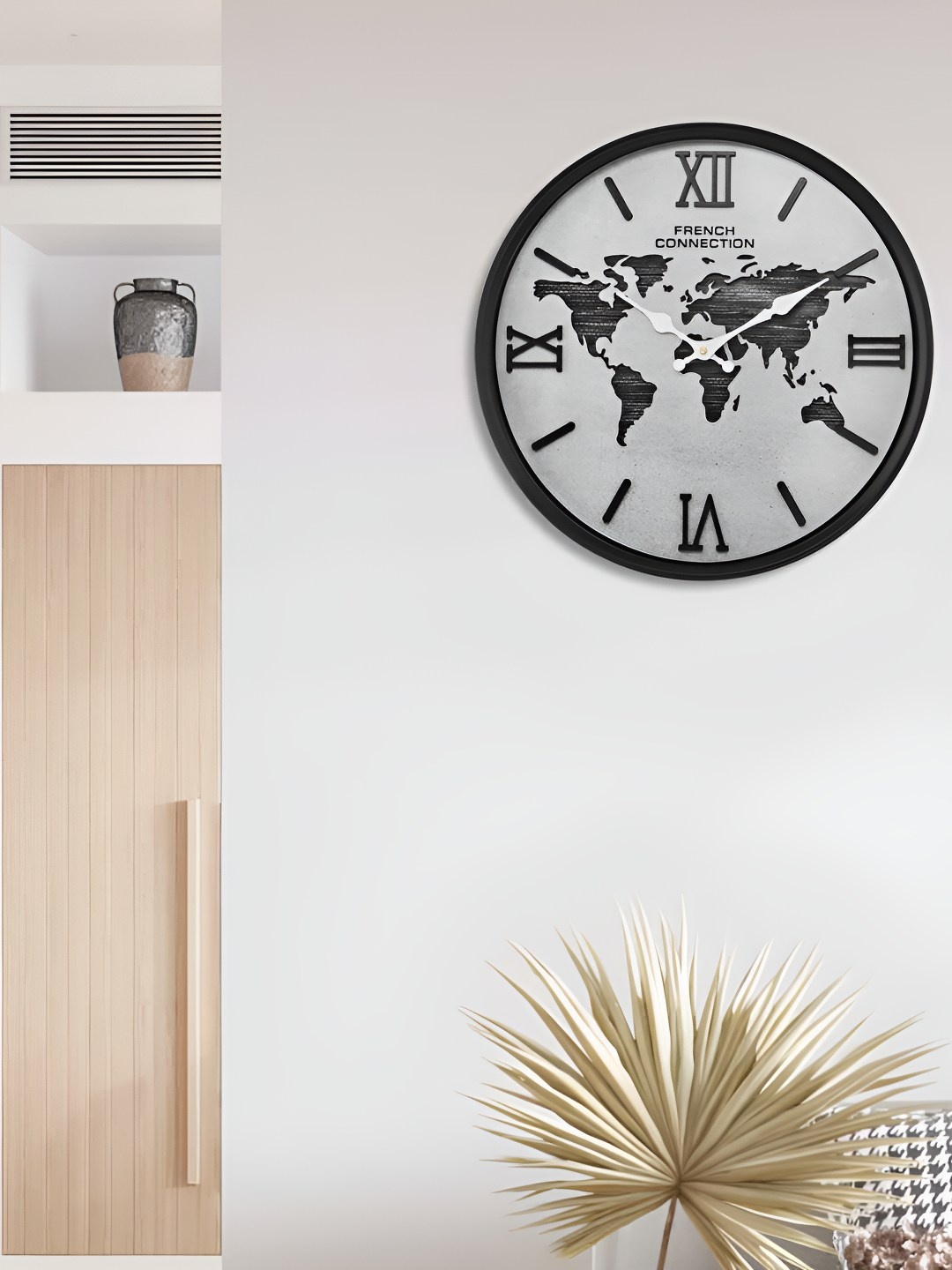 

French Connection Grey & White Vintage Wall Clock