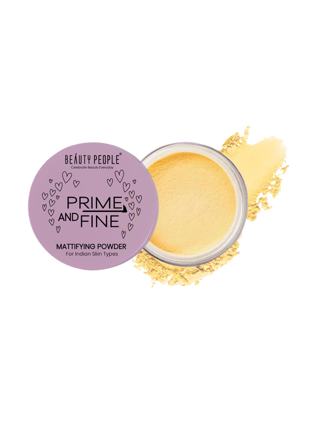 

Beauty People Prime And Fine Mattifying Face Powder- 8 g- Banana 02, Gold