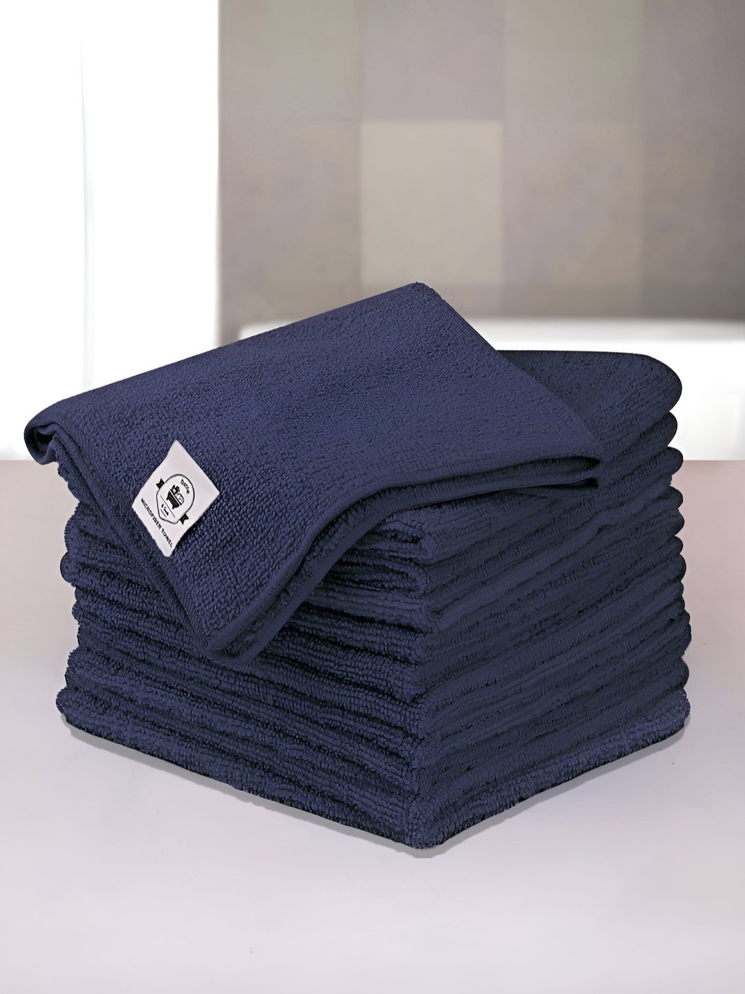 

LUXEHOME INTERNATIONAL Navy Blue 12 Pieces Microfiber Cleaning Cloths