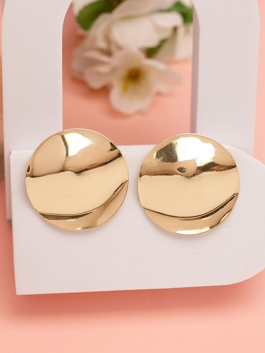 

Bohey by KARATCART Gold Plated Contemporary Studs