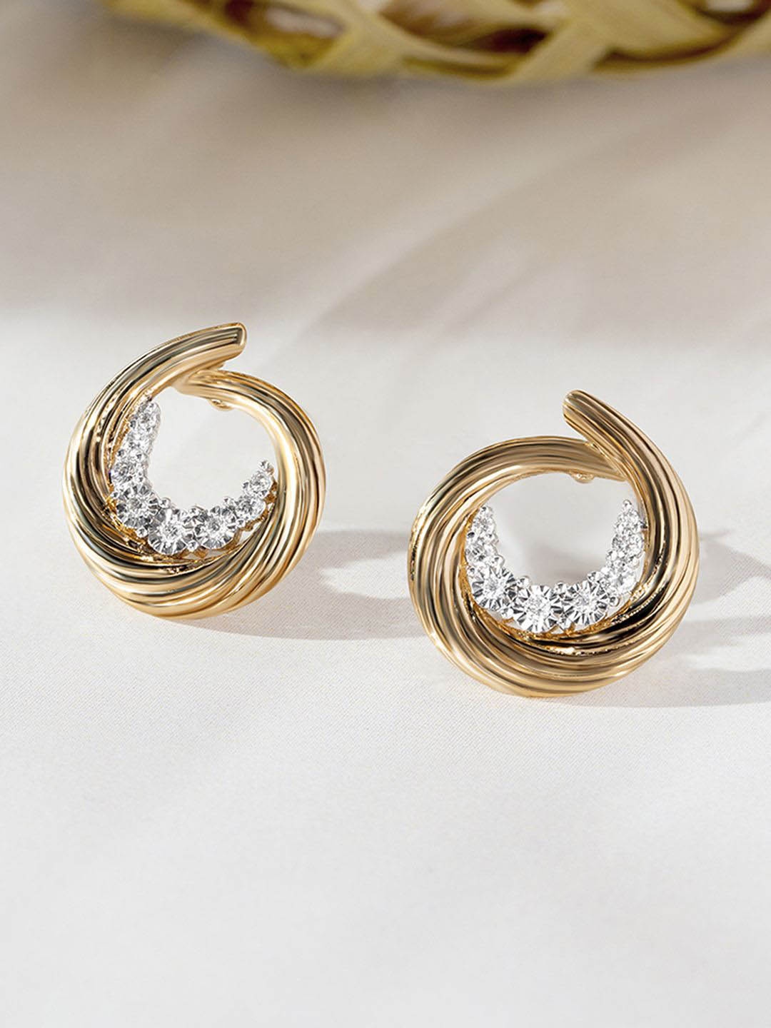 

Mia by Tanishq 14KT Gold and Diamond Stud Earring 2.58gm, Yellow