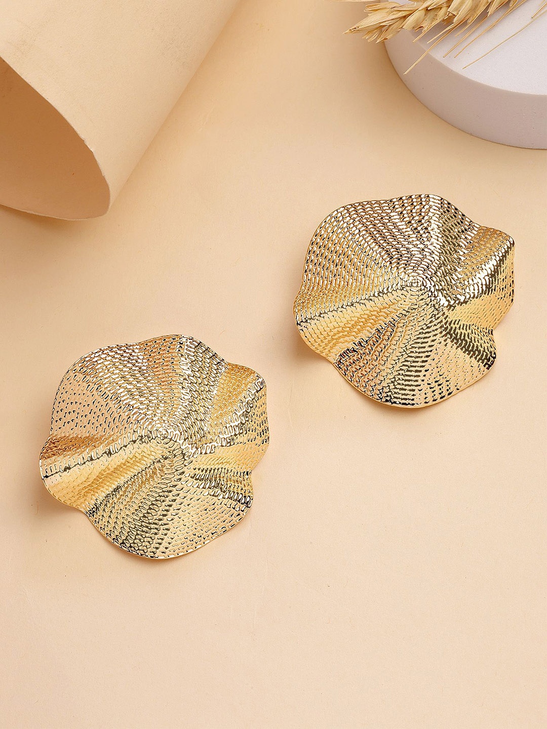 

Bohey by KARATCART Gold Plated Contemporary Studs