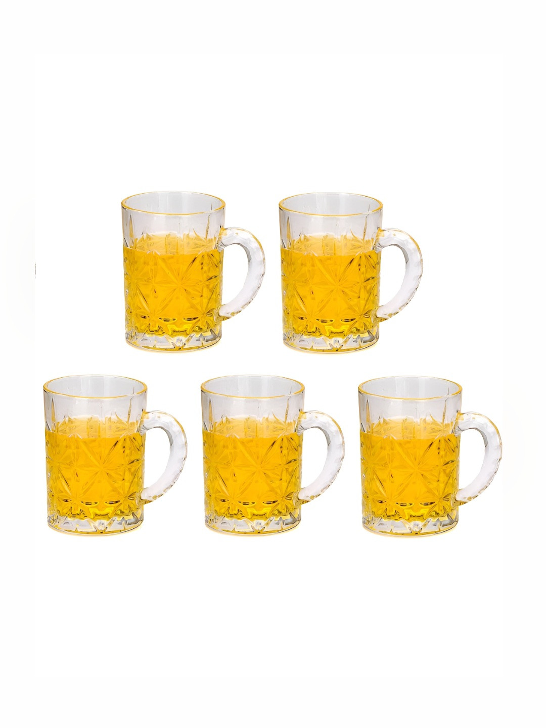 

1ST TIME Unisex Transparent 5 Pieces Beer Glass 450 ml