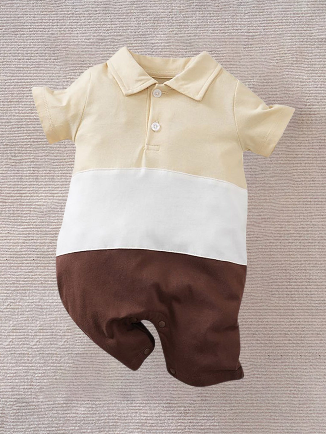 

StyleCast x Revolte Infant Boys Colourblocked Rompers, Khaki