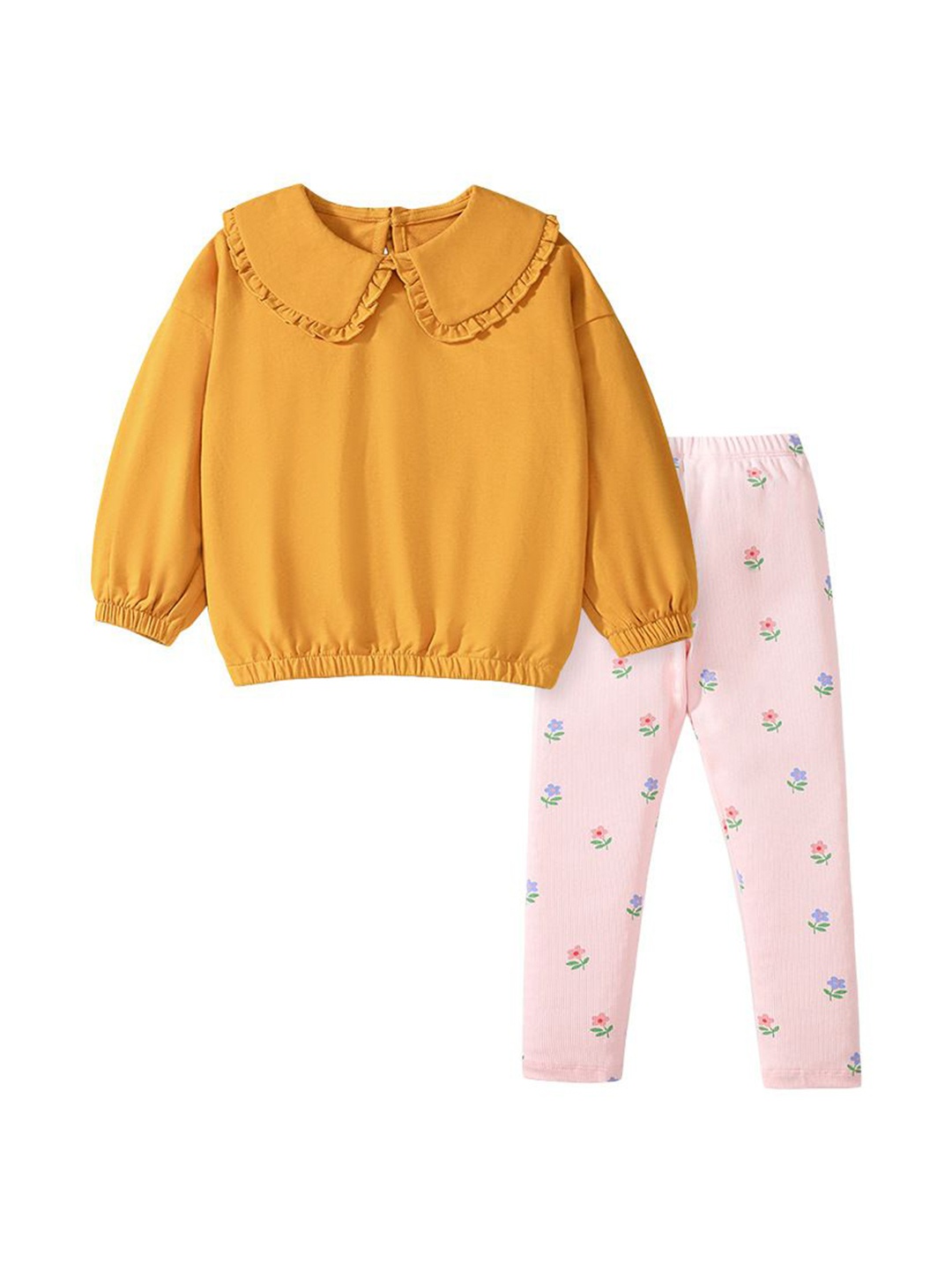 

StyleCast x Revolte Girls Pure cotton Top with Trouser, Yellow