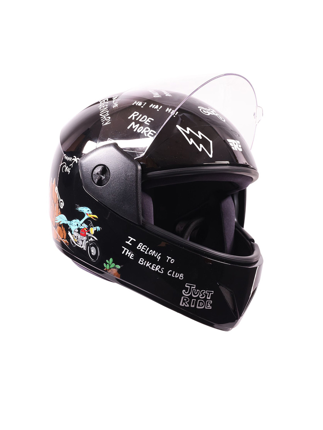 

Royal Enfield Buds Full Face Keep Riding Helmet, Black