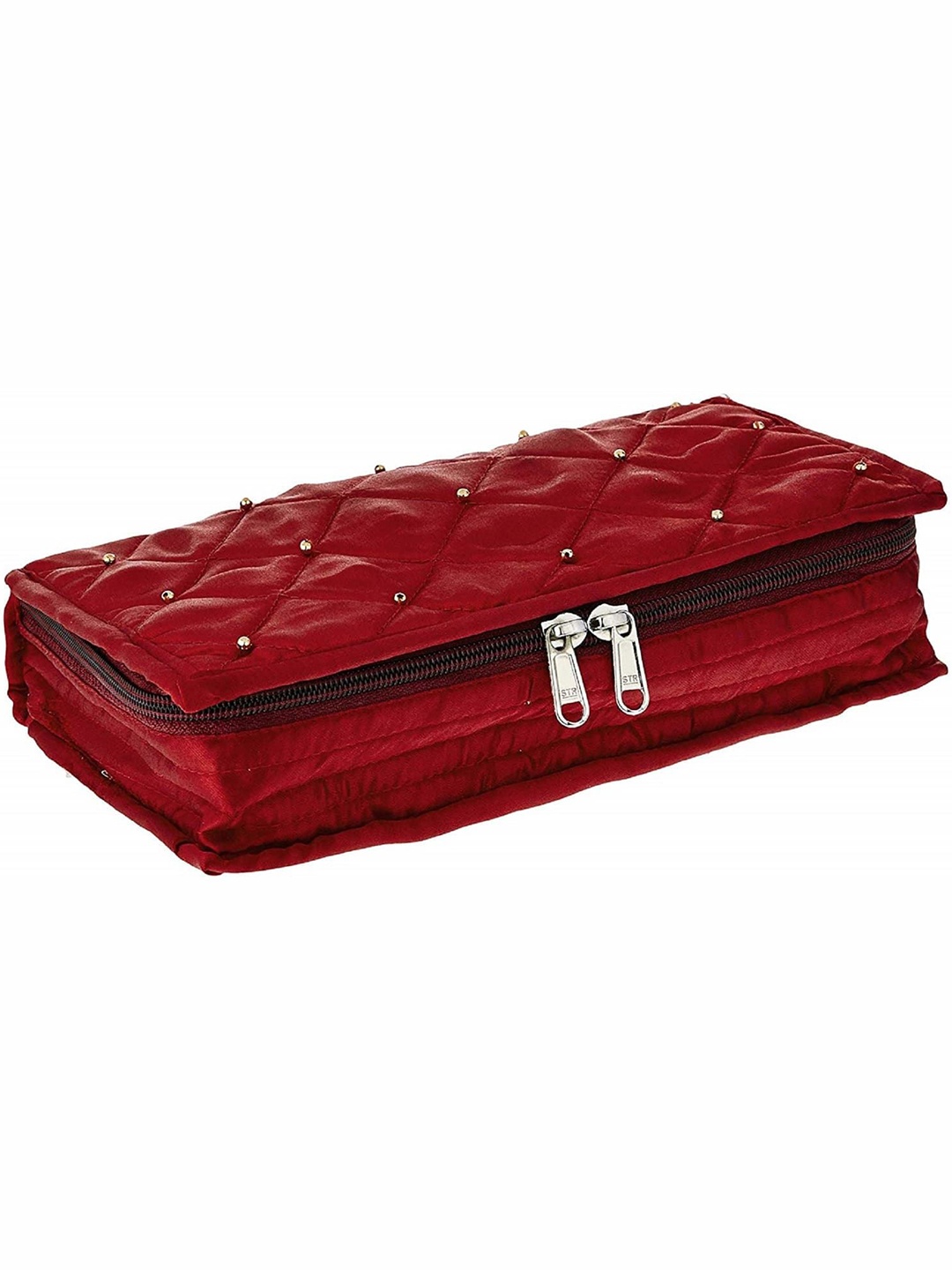 

Kuber Industries Maroon Self Design Jewellery Organiser