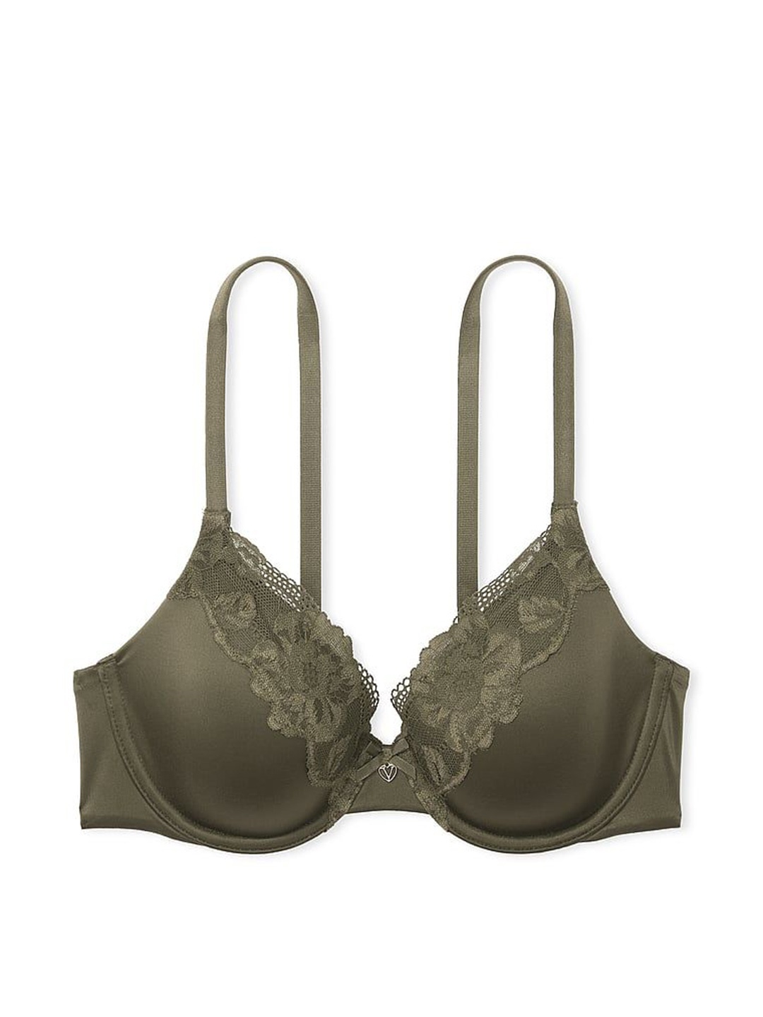

Victoria's Secret Floral Full Coverage Underwired Lightly Padded Bra, Olive