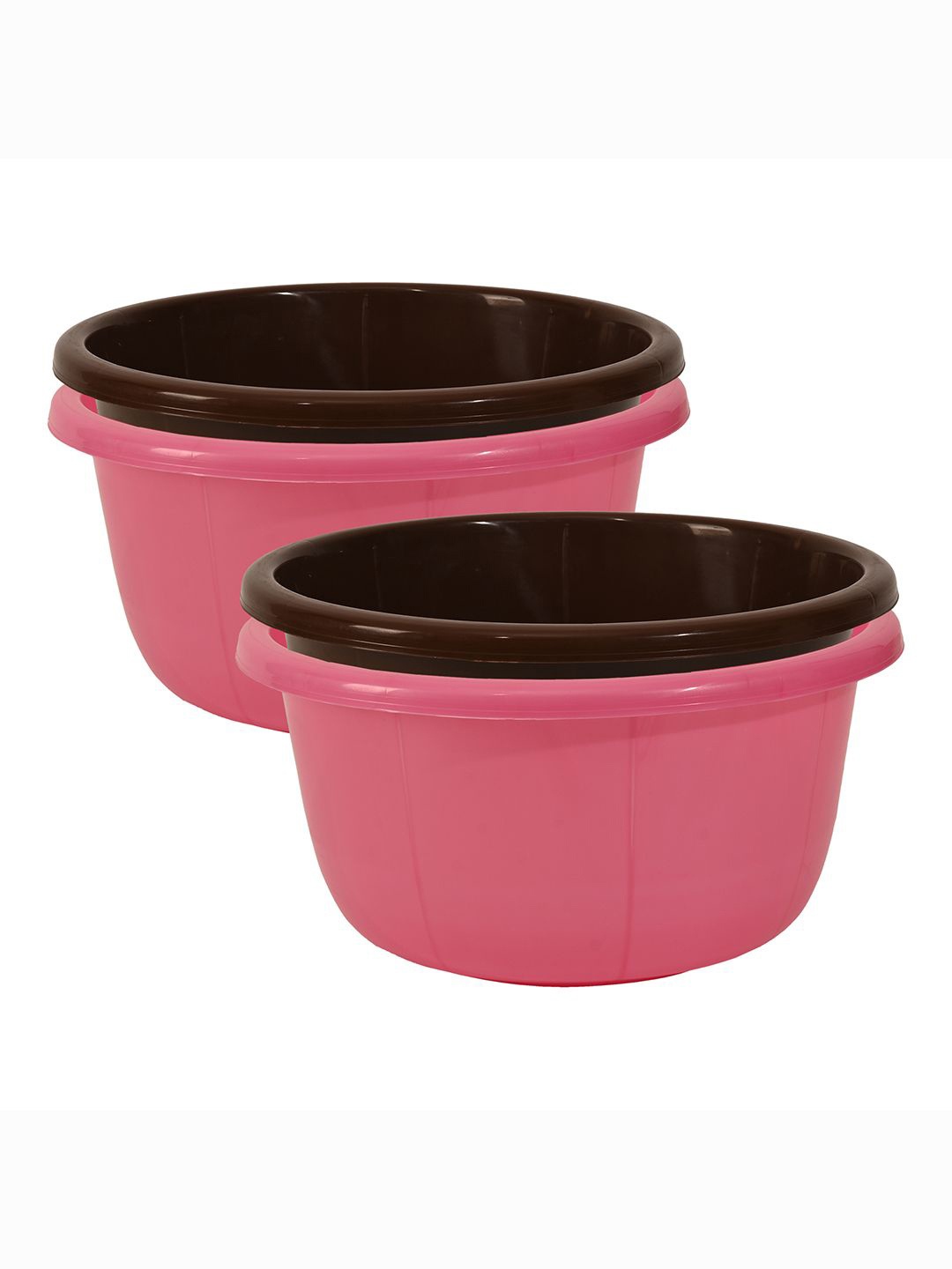 

Kuber Industries Brown & Pink 4 Pieces Classic Matte Bath Tub