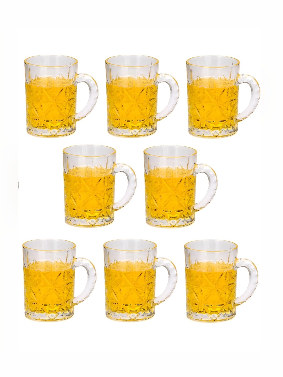 

1ST TIME Transparent 8 Pieces Glass Dishwasher Safe Bar Glasses