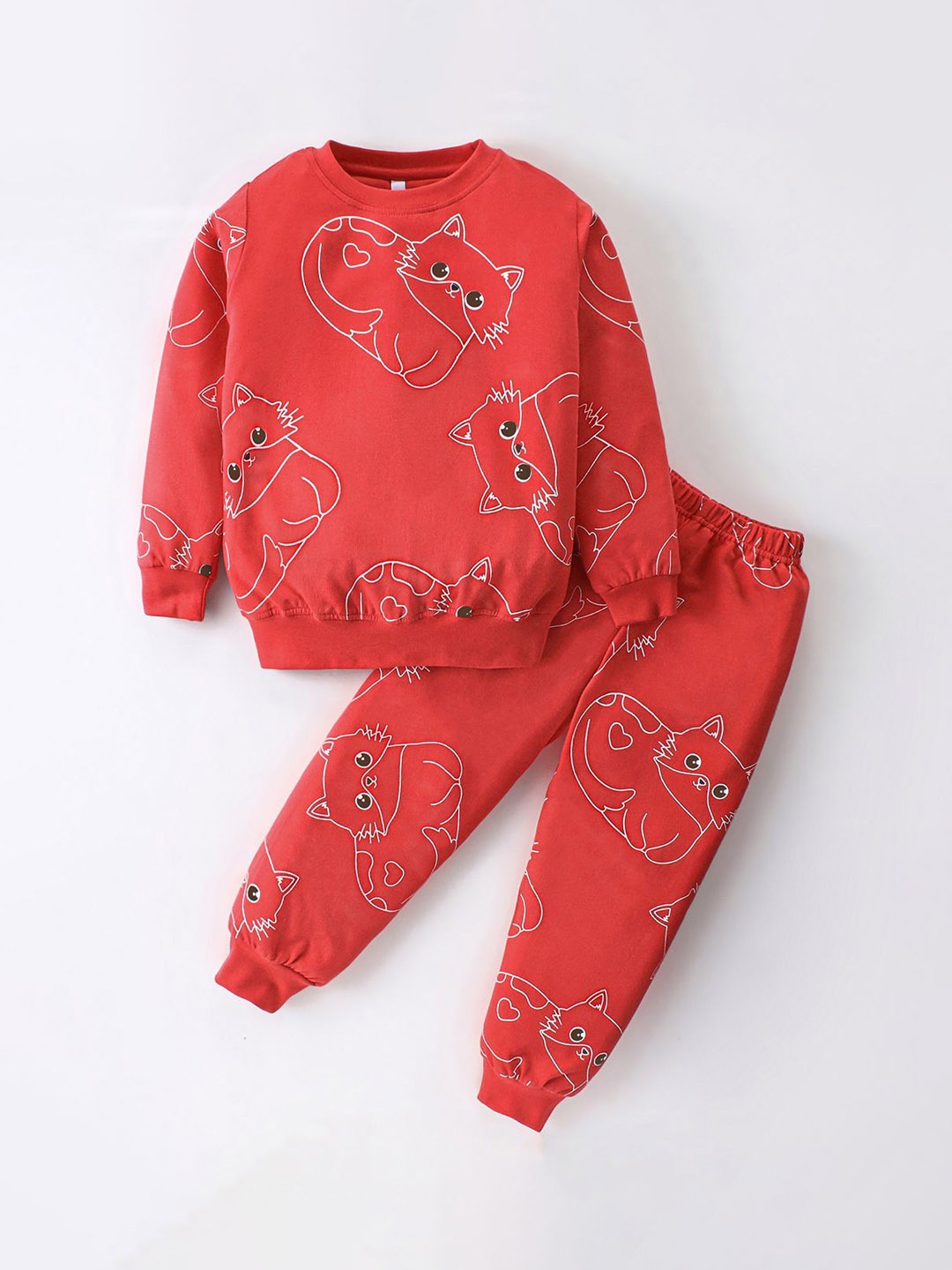 

Nite Flite Girls Graphic Printed Clothing Set, Red