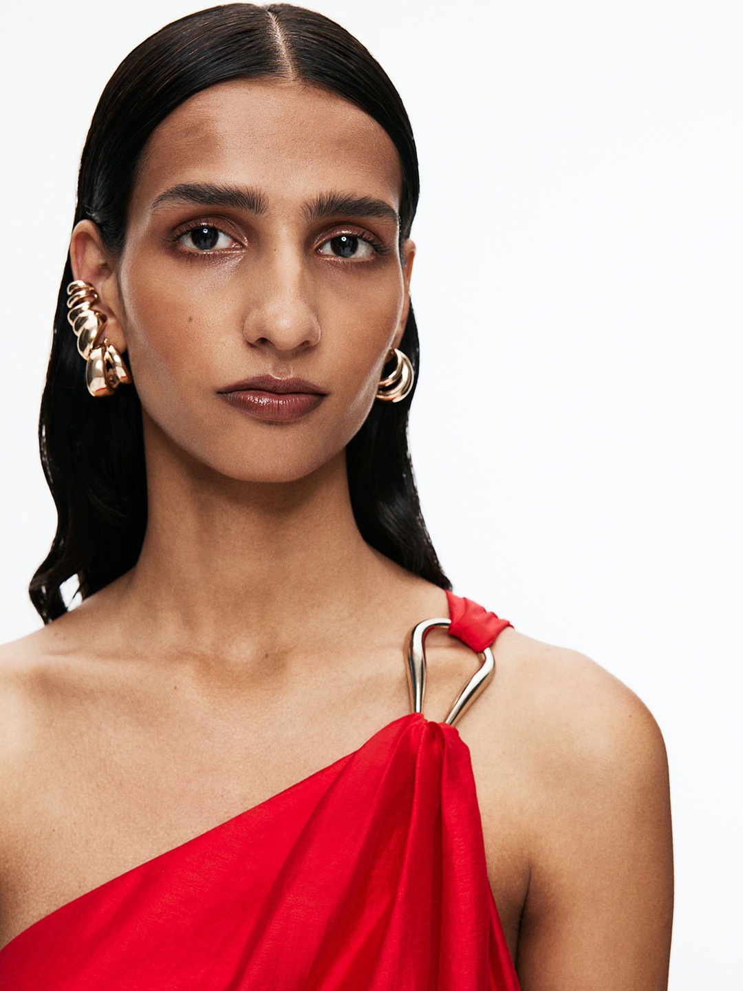 

H&M Hoop Earrings And Ear Cuffs, Gold