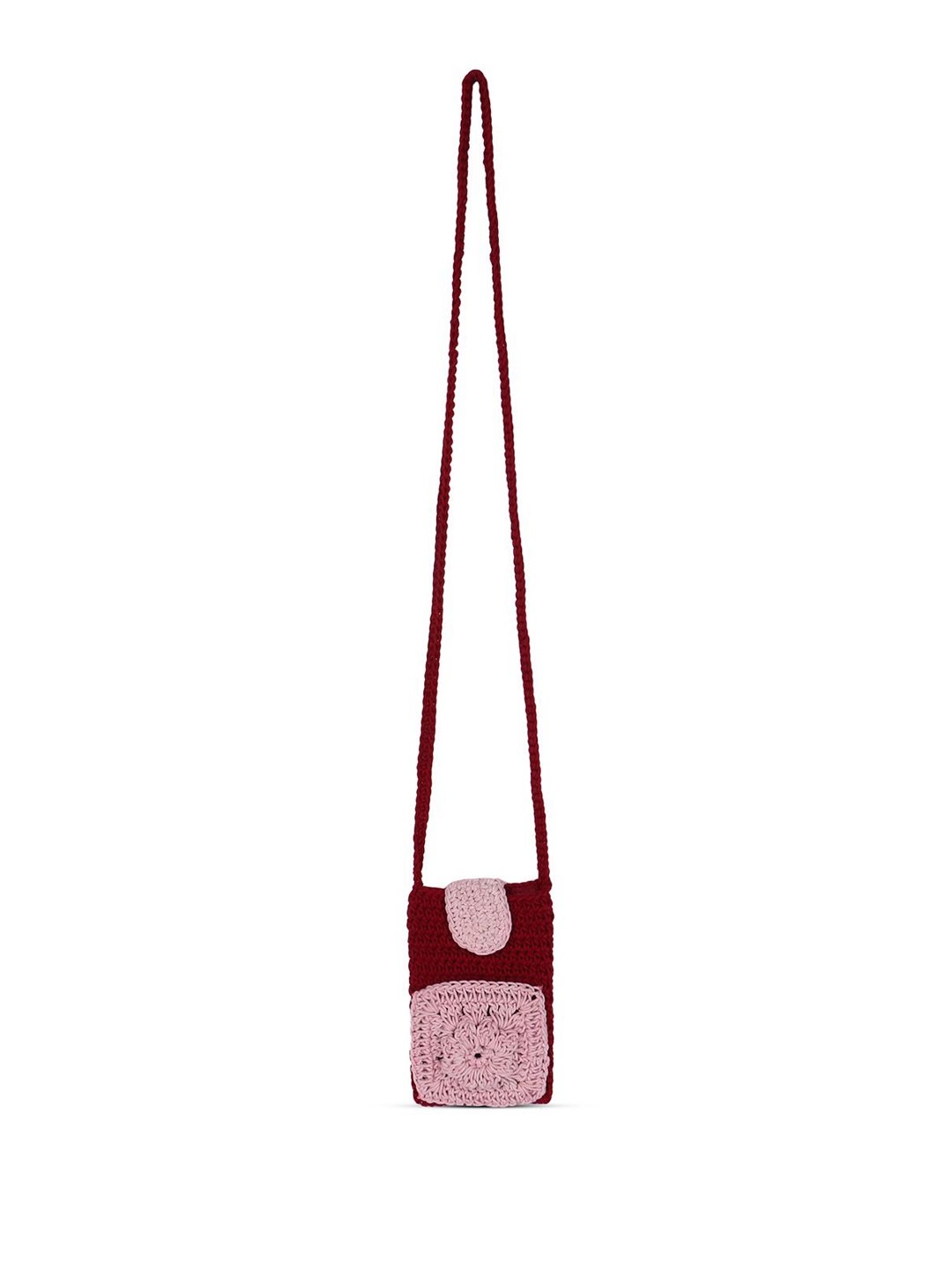 

Spice Art Women Colourblocked Crossbody Cotton Sling Bag, Maroon