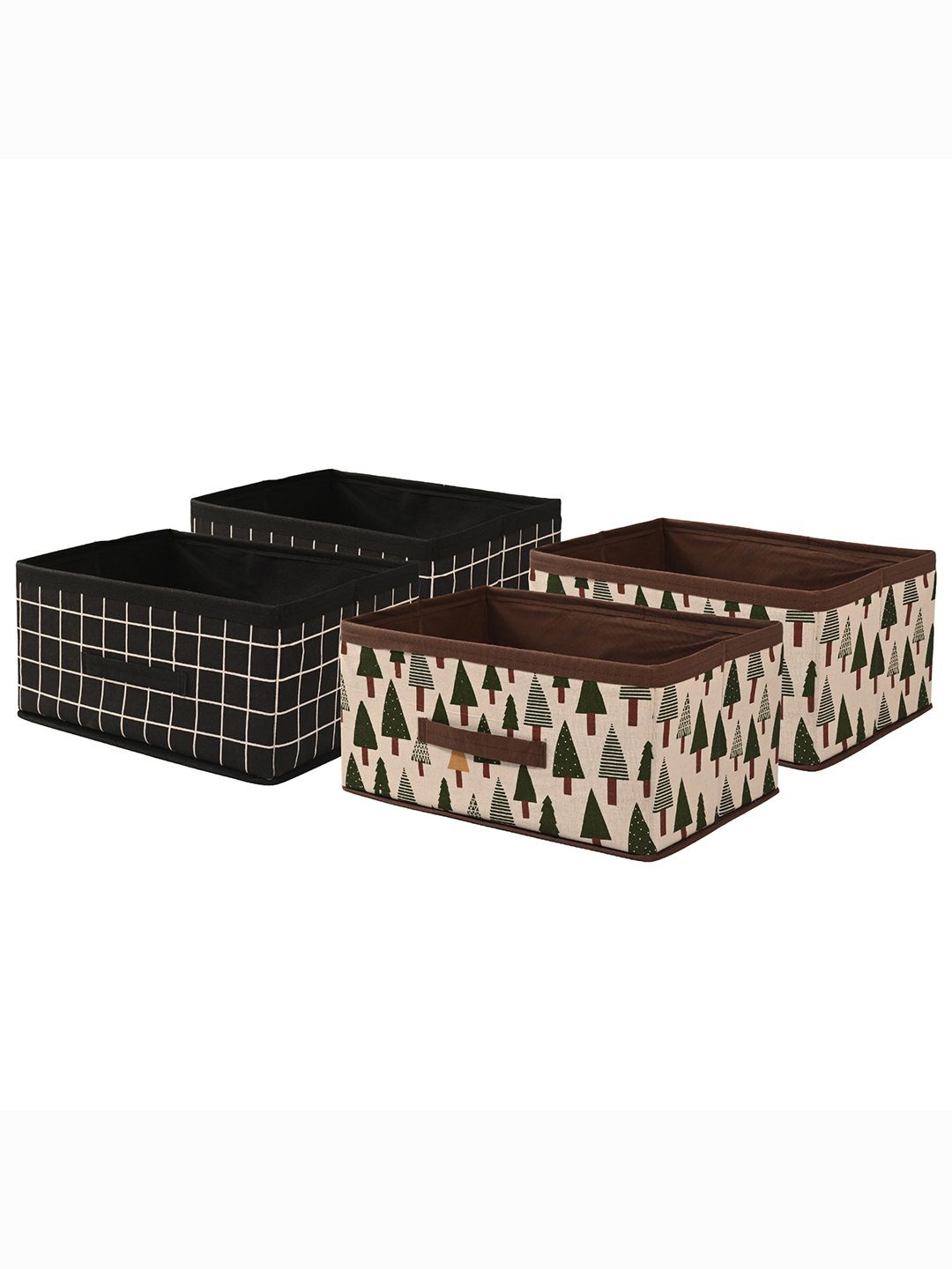 

Kuber Industries White & Beige 4 Pieces Drawer Multi-Utility Organisers