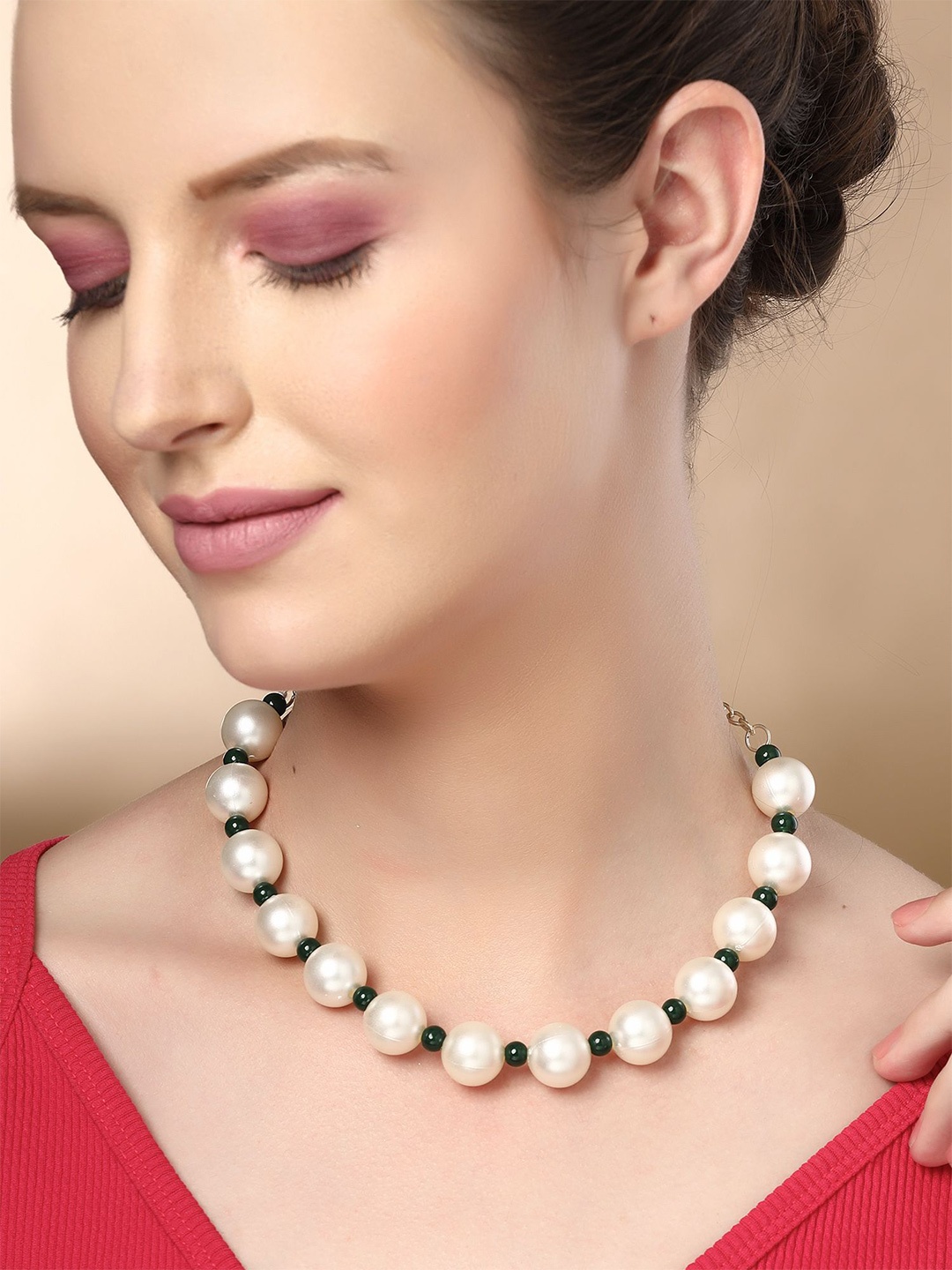 

Bohey by KARATCART Gold-Plated Pearl Necklace