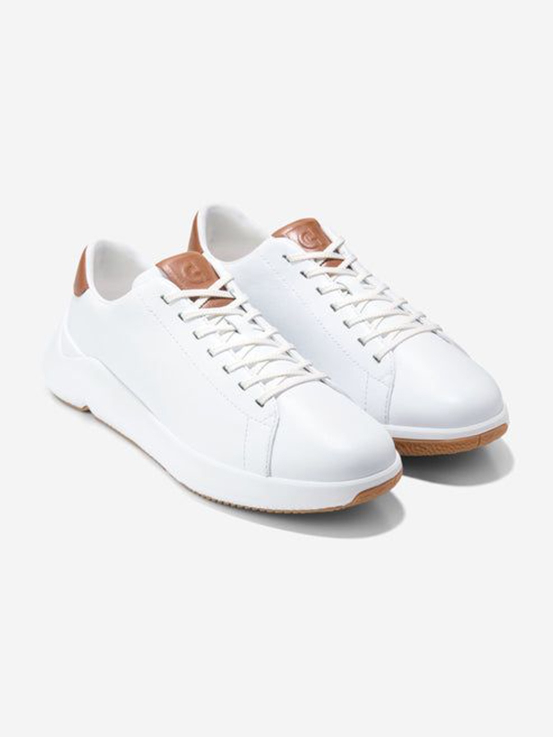 

Cole Haan Men Leather Colourblocked Lace-Ups Sneakers, White