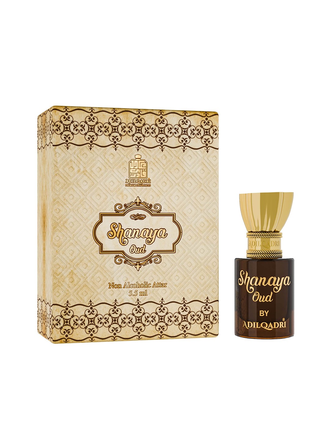 

ADILQADRI Men Shanaya Oud Long Lasting Non-Alcoholic Roll-On Attar- 5.5 ml, Maroon