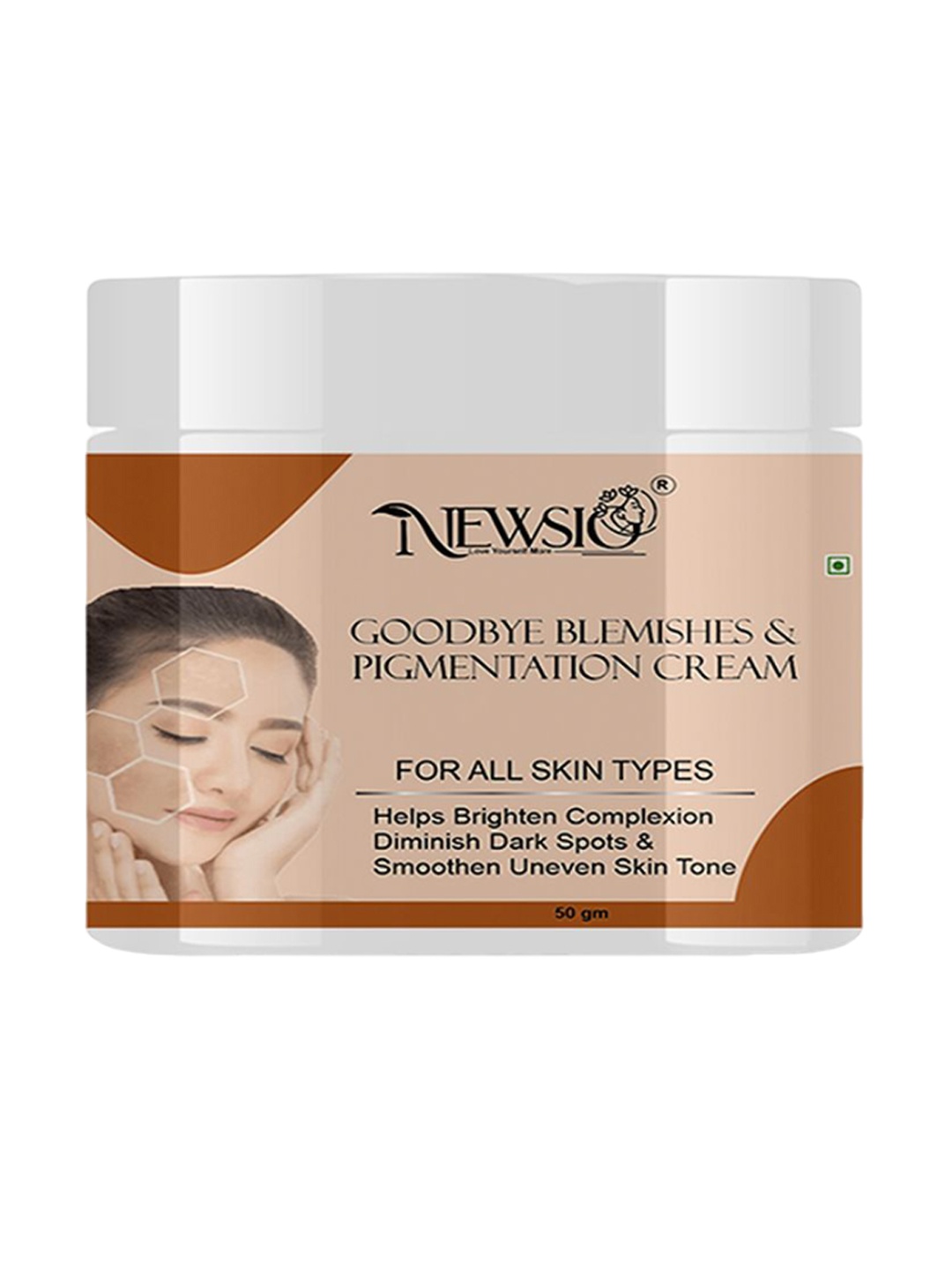 

Newsio Goodbye Blemishes & Pigmentation Cream For Dark Spots - 50 g, Yellow