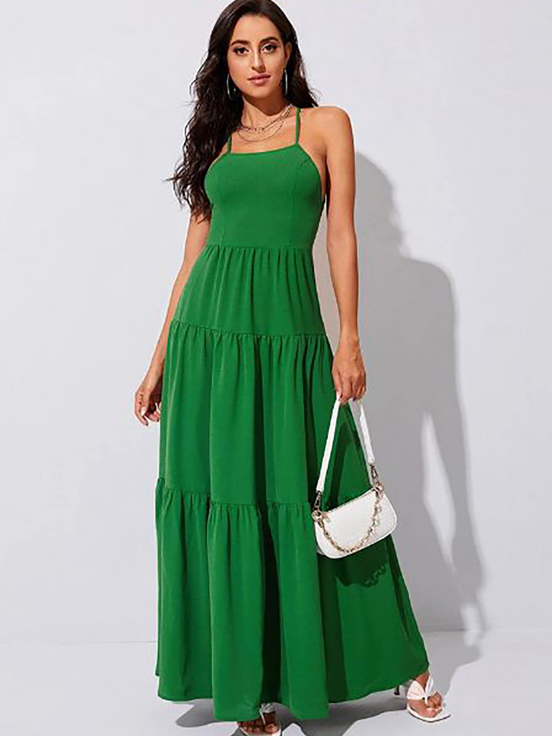 

StyleCast Fit and Flare Maxi Dress, Green