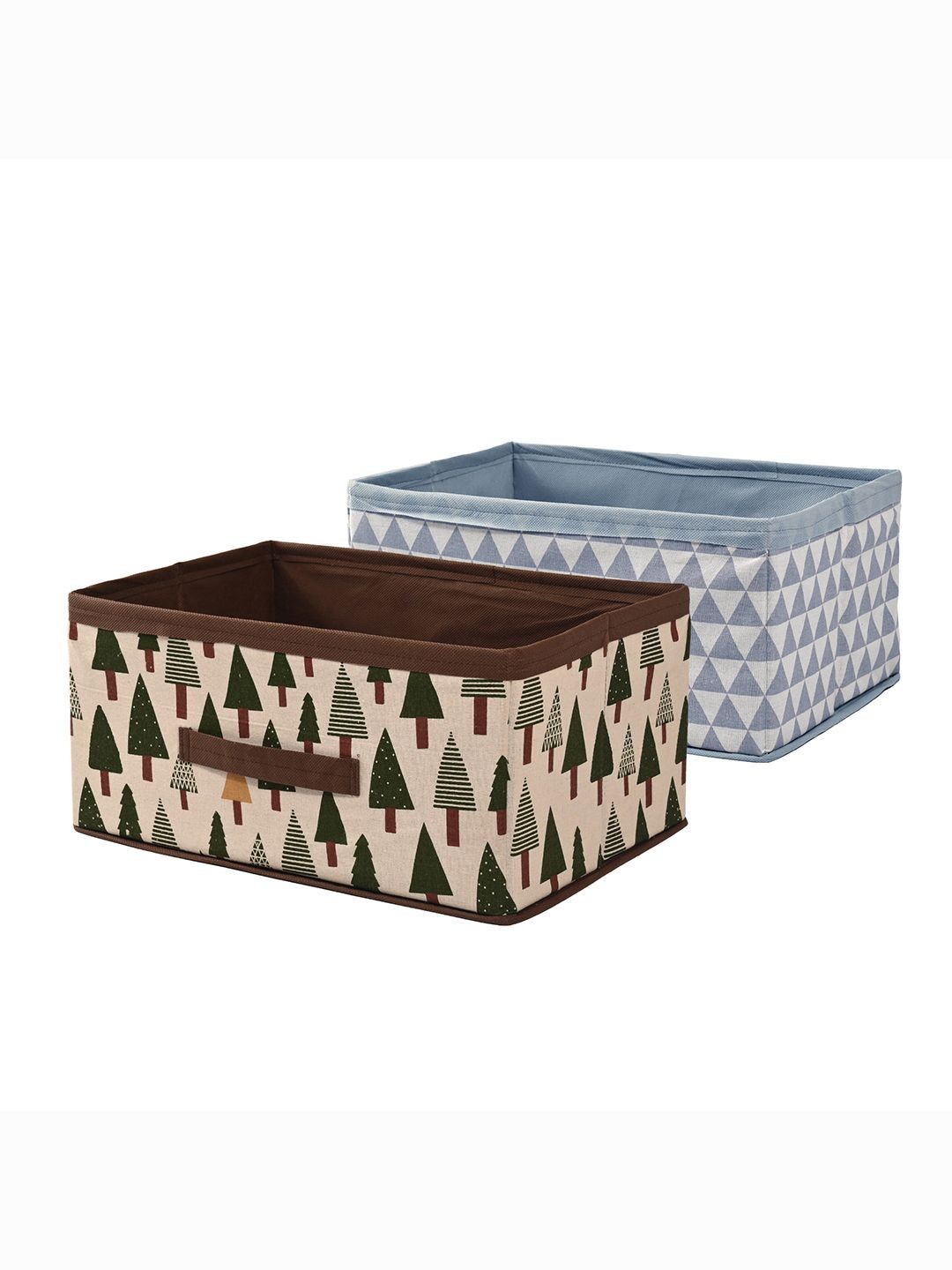 

Kuber Industries White 2 Pieces Printed Multi-Utility Organisers