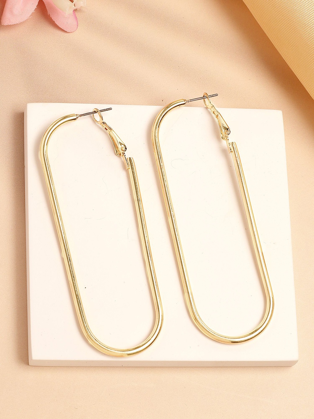 

Bohey by KARATCART Contemporary Hoop Earrings, Gold